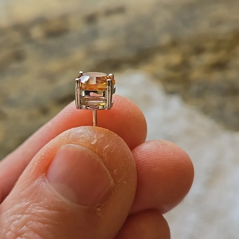 Rainbow Topaz Sterling Silver Studs - Picture 6 of 8